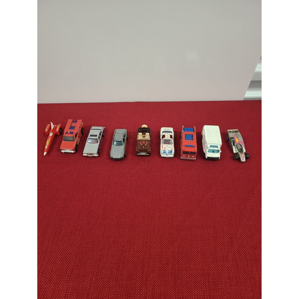 Lot of 9 Vintage Hot Wheels Die Cast Cars 1970s/1980s